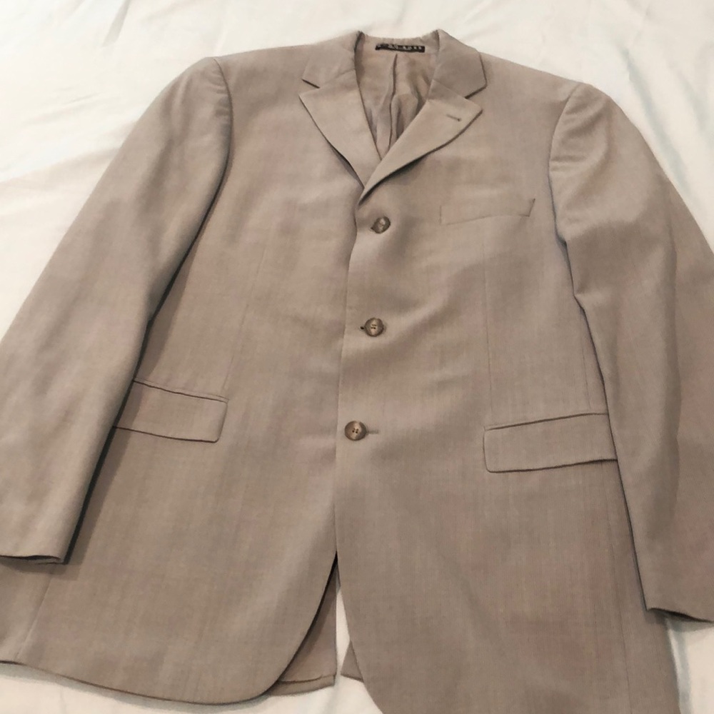 Hugo Boss Light Gray pinstriped suit